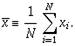 x^_=1/Nsum_(i==1)^Nx_i.