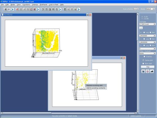 Context Menu of a plot