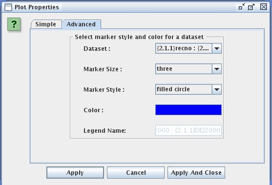  3D Scatter Plot: Properties Dialog (Advance tab)